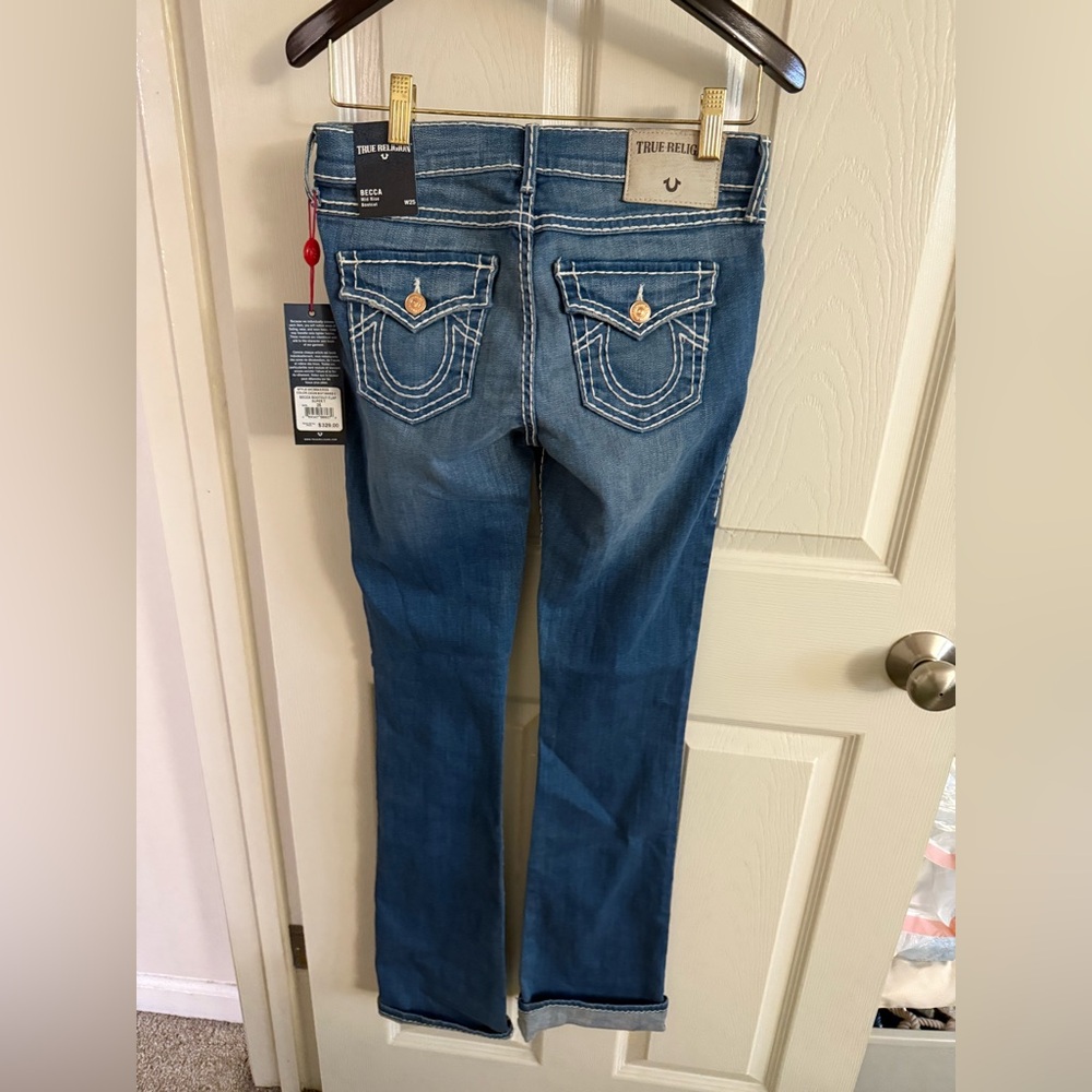 True Religion Blue Boot Cut Jeans - Picture 3 of 4
